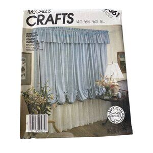 80s McCalls 2861 Crafts Window Dressing Pattern Curtains Drapes Valances UNCUT